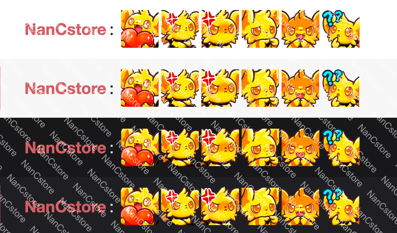 Static #0403 SHINY ver Emote Pack - 5 Emotes Bundle