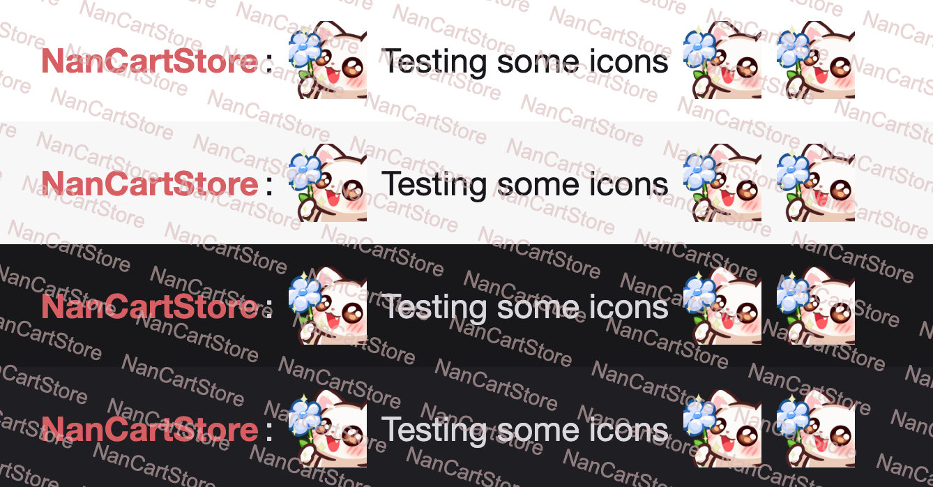 Animated White Cat Blue Flower Emote