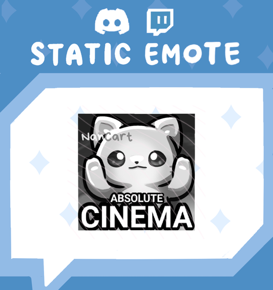 Static Mochi White Cat Absolute Cinema Emote