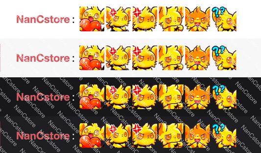 Static #0403 SHINY ver Emote Pack - 5 Emotes Bundle
