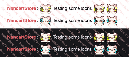 Animated Mochi White Cat 67 Emote