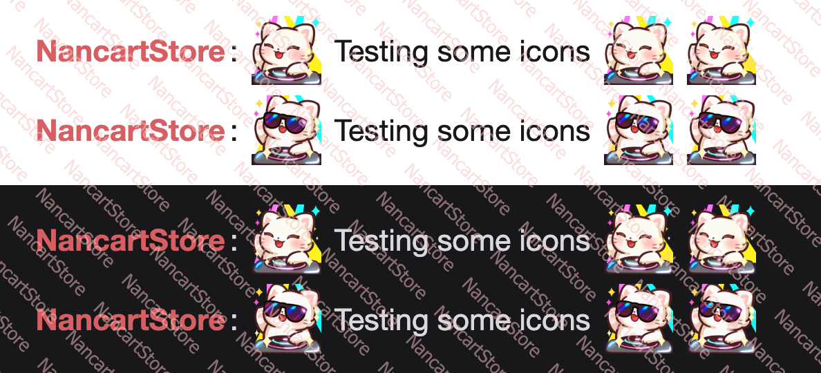 Animated Mochi White cat Dj Music Party RAVE Emote