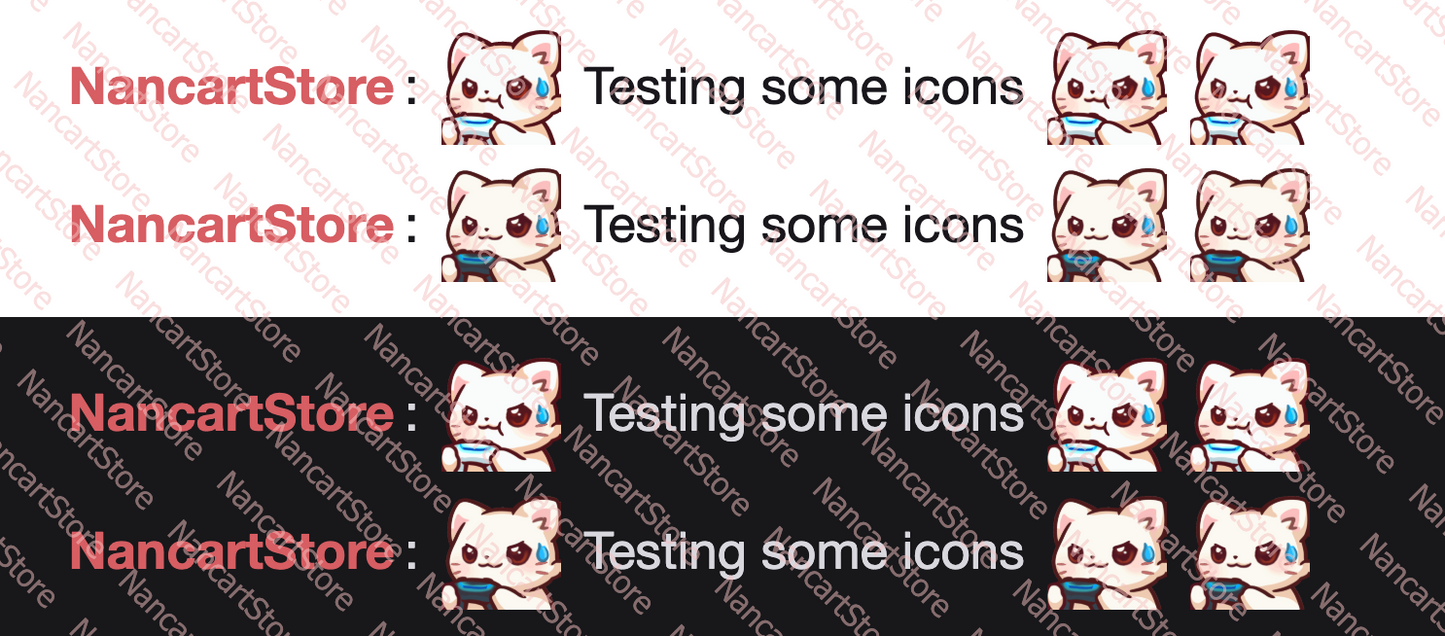 Animated Mochi White Cat Gaming + PS Controller Emote
