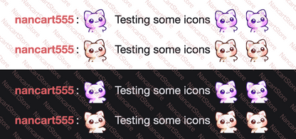 Animated Mochi White Cat Wiggle Emote