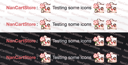 Animated White Cat Pink Flower Emote