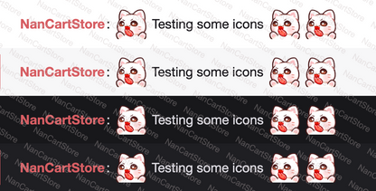 Animated Mochi White Cat Tongue Lick Emote