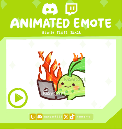 Animated #0152 This is Fine Fire Emote