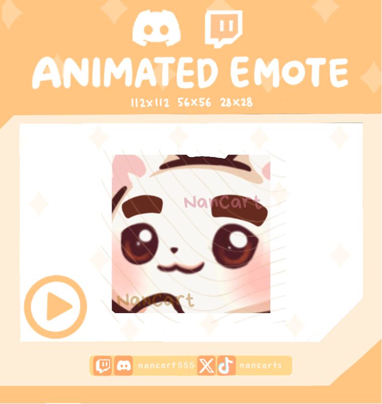 Animiertes weißes Katzensmiley 67 Emote