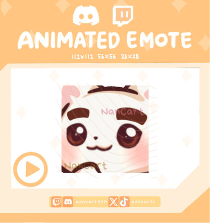 Animiertes weißes Katzensmiley 67 Emote