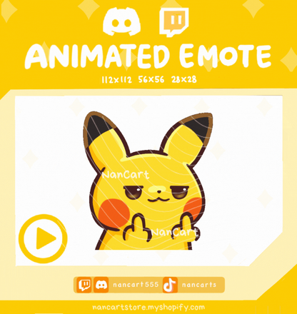 Animiertes #0025 Flipping Off Emote (Discord)