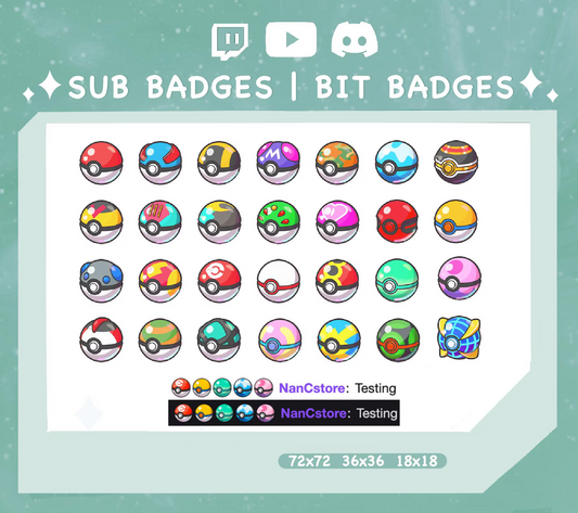 Balls Badges for Twitch YouTube | Sub Bit Badges | 28 variations