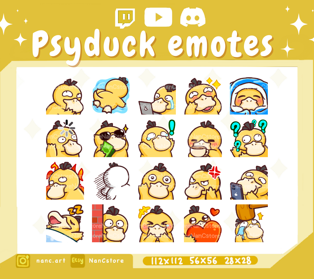 Static #0054 Emote MEGA Pack - 20 Silly Cute Emotes