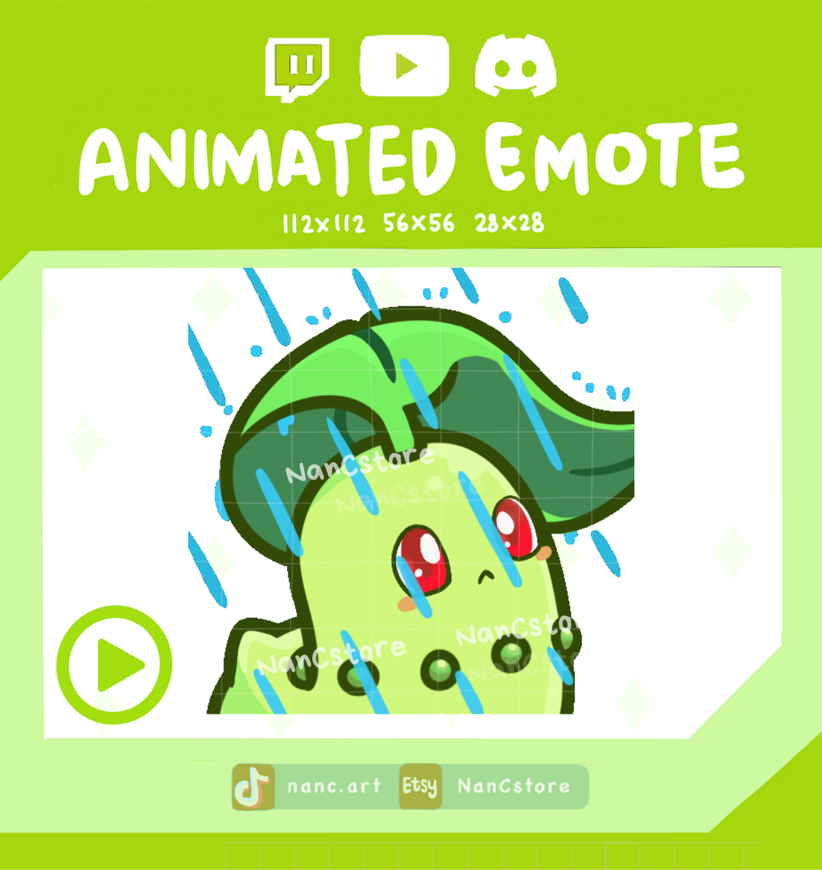 Animated #0152 Moody sad in Rain Emote