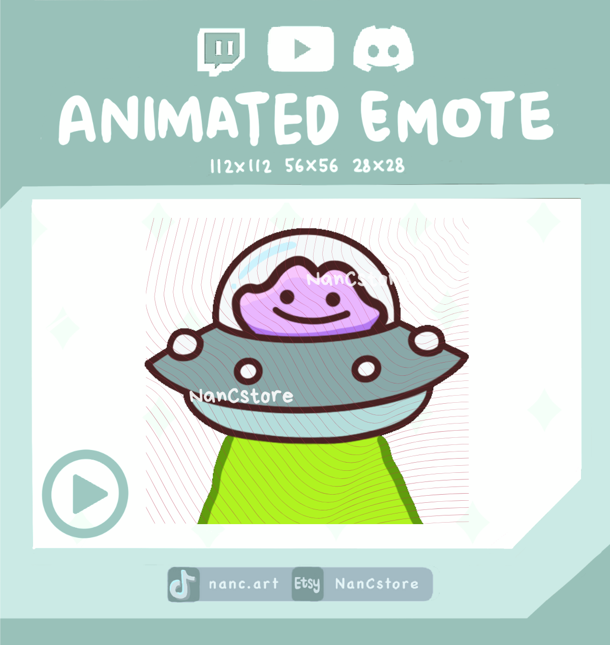 Animated #0025 abducted by #0132 UFO Emotes
