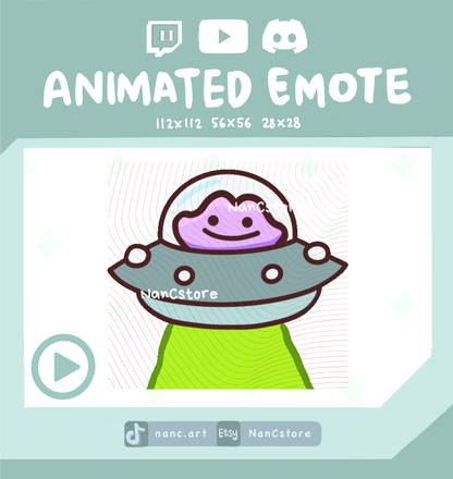 Animated #0025 abducted by #0132 UFO Emotes