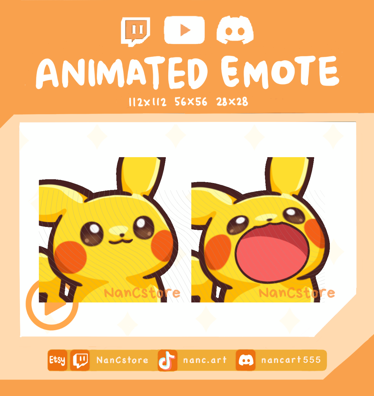 Animated #0025 Yapping / Popcat Emote