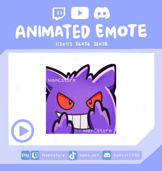 Animated #0094 Flipping Off Emote (Discord)