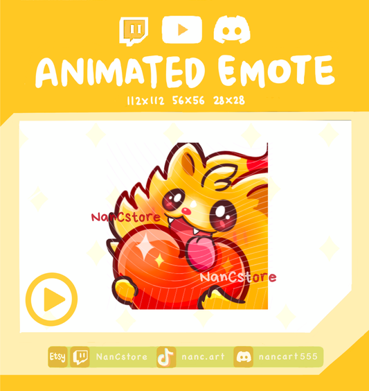 Static Fluffy Dog Heart Love Emote