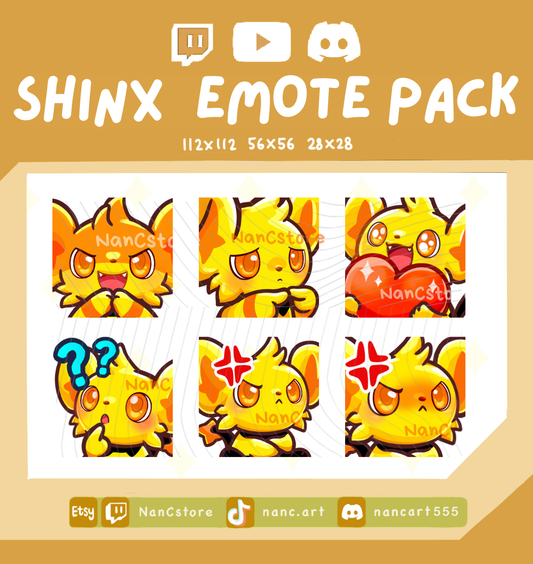 Static #0403 SHINY ver Emote Pack - 5 Emotes Bundle