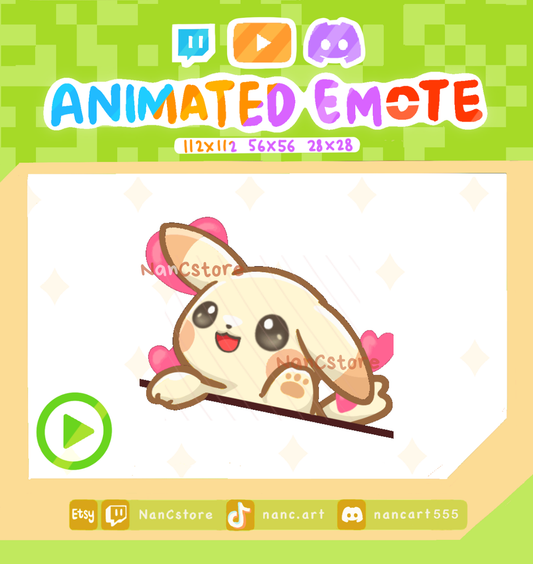 Animated #0025 Happy Bongo Table Tapping with Heart Emote