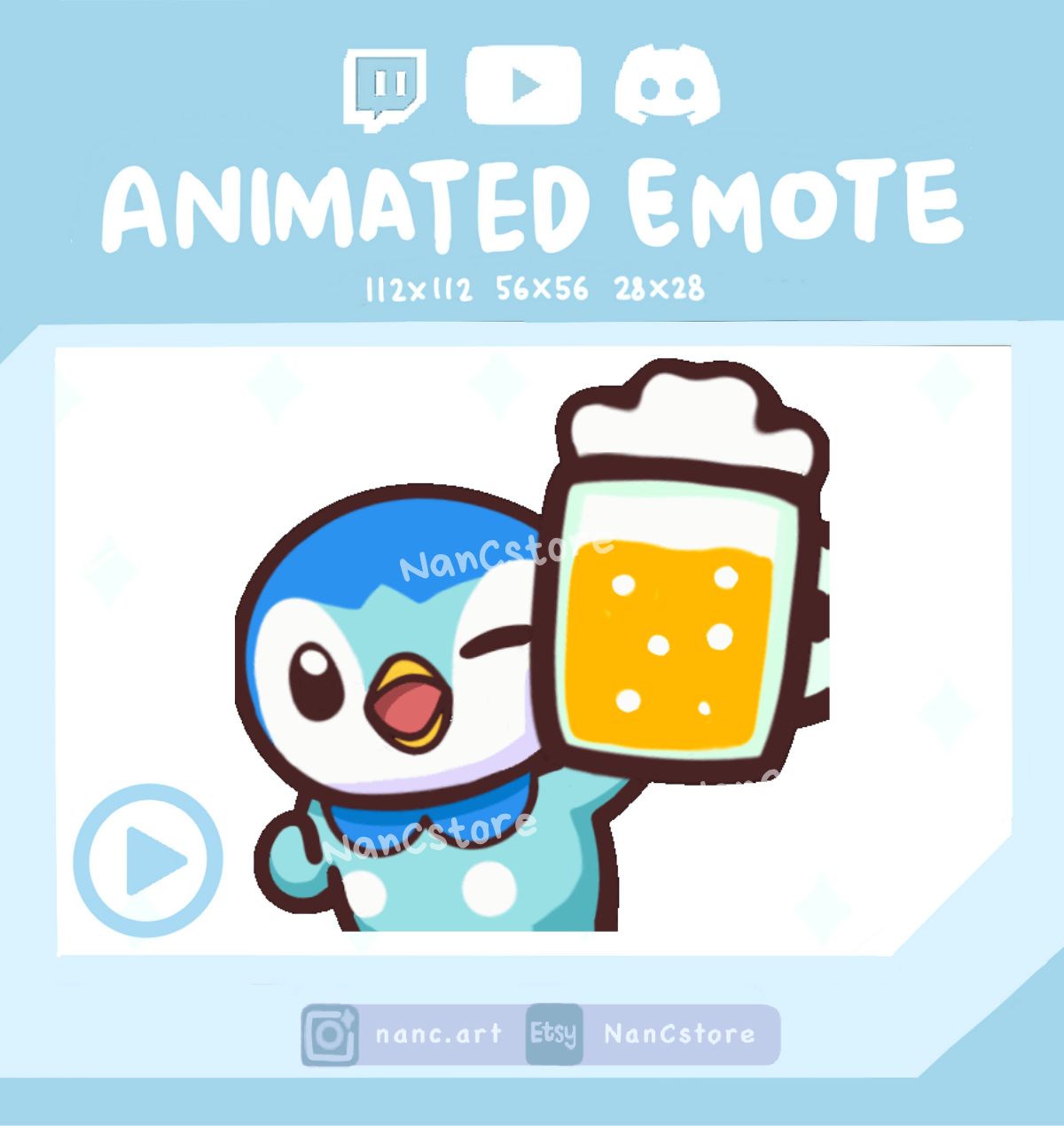 Animated #0393 Cheers/ Drink Beer Emote