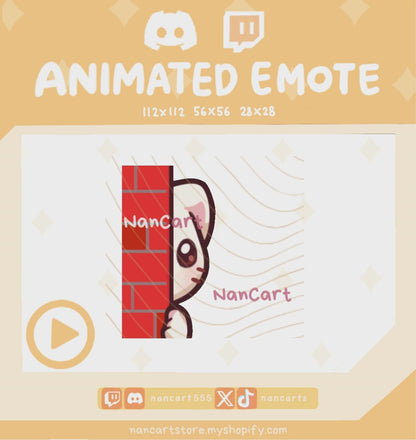 Animated White Cat Lurk Emote