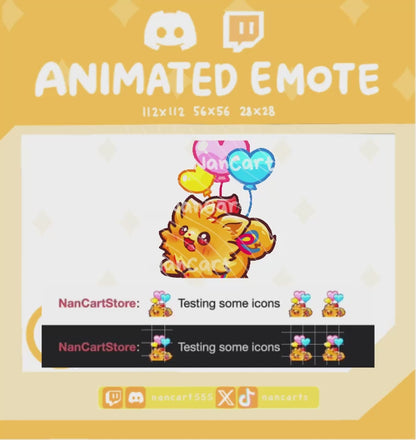 Animated Fluffy Dog Balloon Happy Flying Emote
