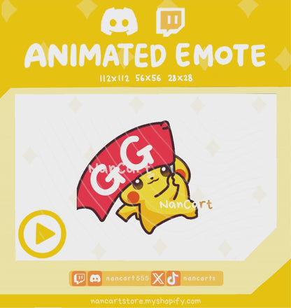 Animiertes #0025 Winkende RAID GG HYPE Flaggen-Emote