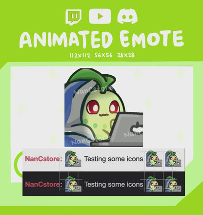 Animated #0152 Sad Crying with Laptop / Defeated Loser Emote