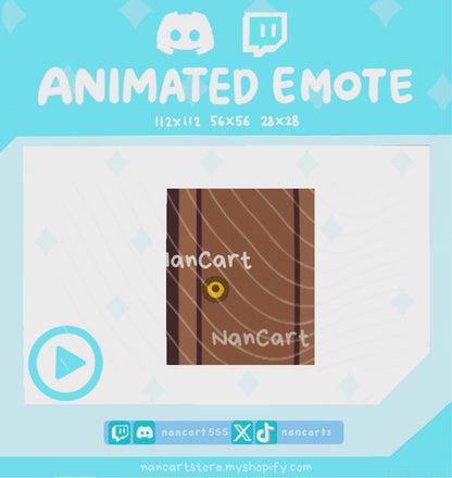 Animiertes #0025 Flipping Off hinter der Tür Emote