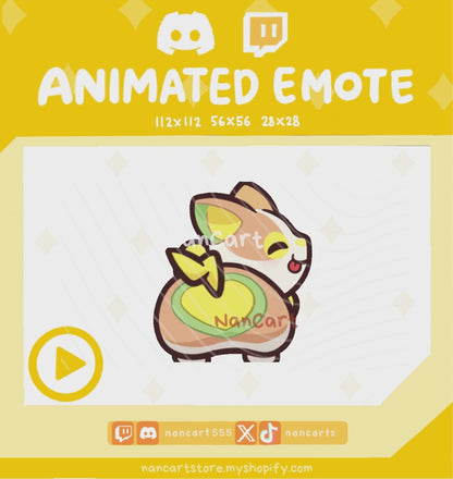 Animated #0835 Chibi Dog Wiggle Dance Emote