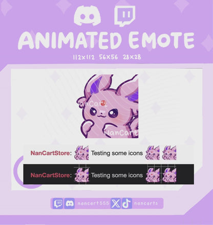 Animated #0196 Cute Punching Emote