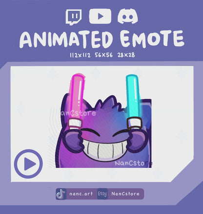 Animated #0094 Cheering Rave Lightsticks Emote