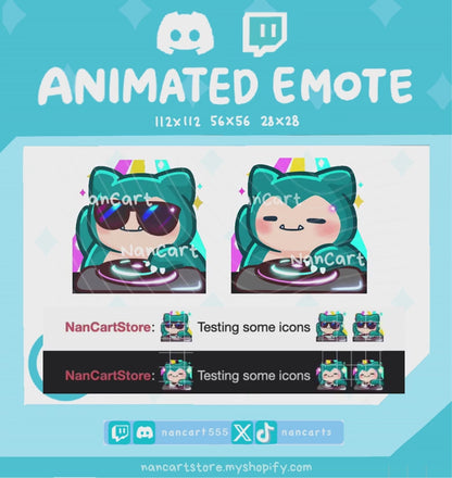Animiertes Emote #0143: DJ vibriert