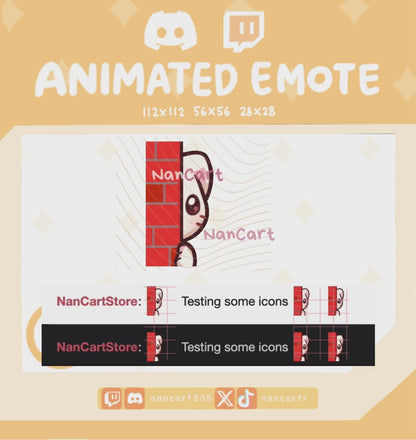 Animated White Cat Lurk Emote