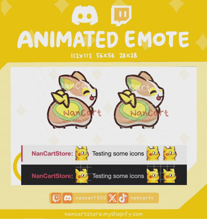 Animated #0835 Chibi Dog Wiggle Dance Emote