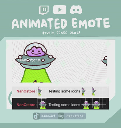 Animated #0025 abducted by #0132 UFO Emotes