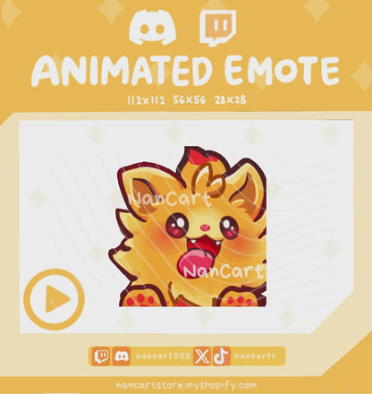 Animierter flauschiger Hund Wackel-Emote