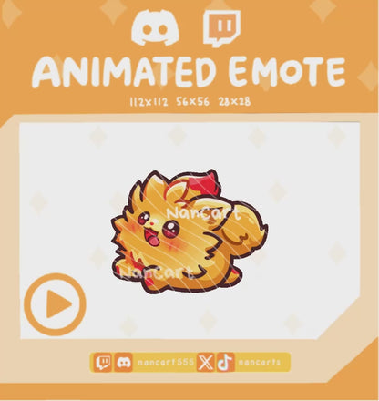 Animated Fluffy Dog Rushing Emote