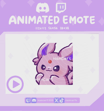 Animated #0196 Cute Punching Emote
