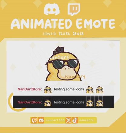 Animated #0054 Chill Vibe with Sunglasses Emote