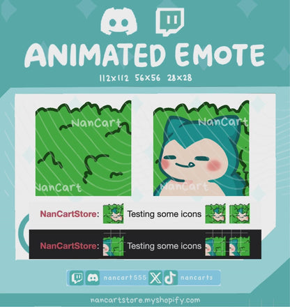 Animated #0143 Hiding Bush + Coming out Emote