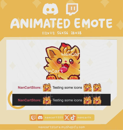 Animierter flauschiger Hund Wackel-Emote