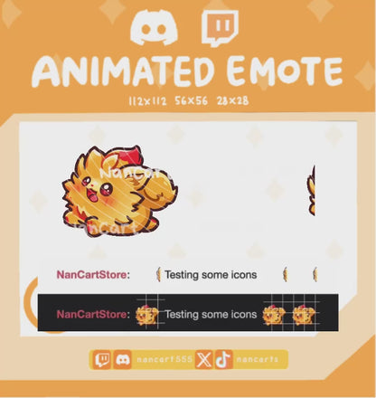Animated Fluffy Dog Rushing Emote