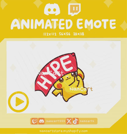 Animiertes #0025 Winkende RAID GG HYPE Flaggen-Emote