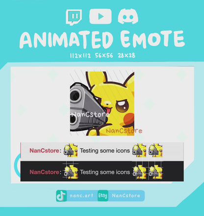 Animated #0025 Angry/ Playful Smug Gun Shooting Emote
